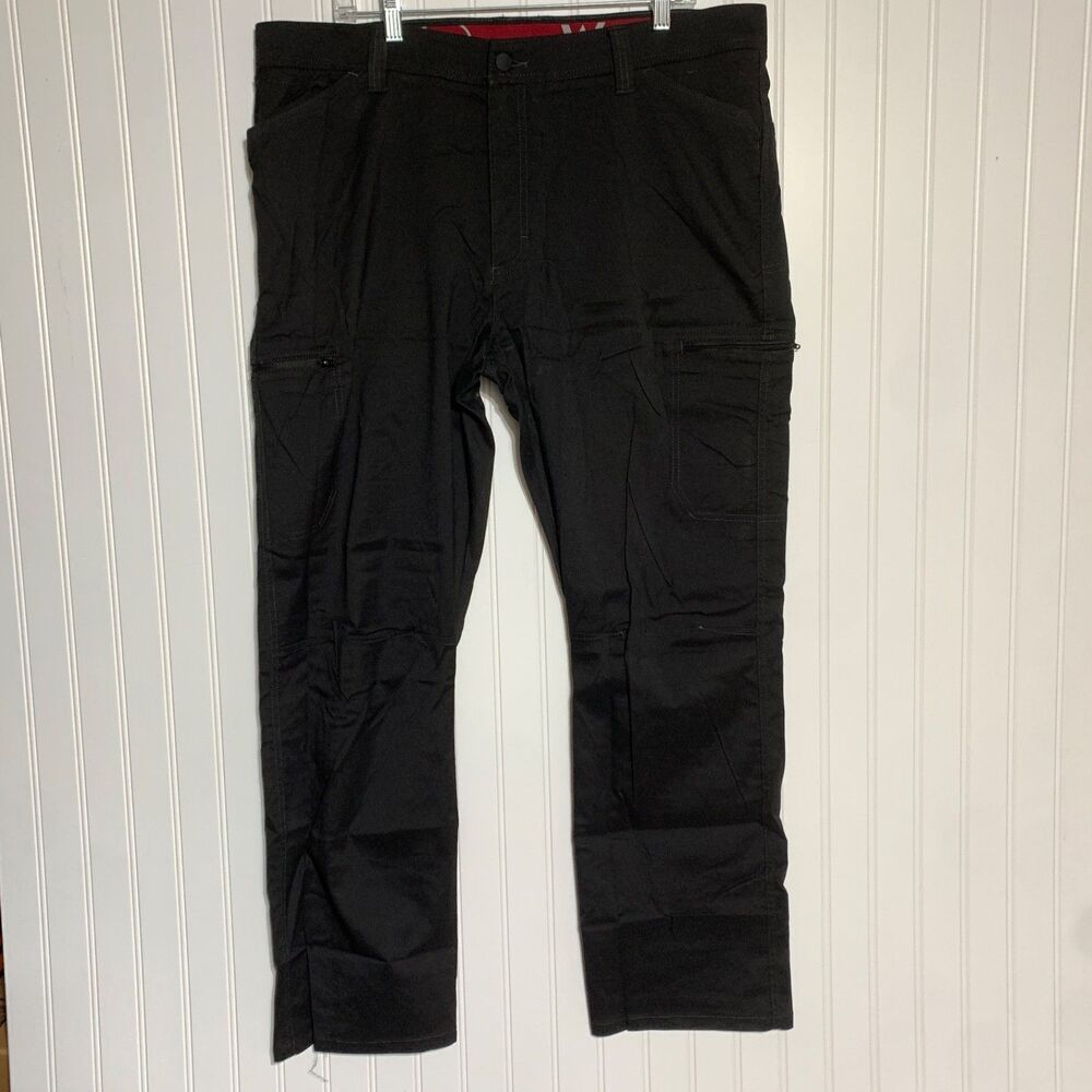 Wrangler Authentics Cargo Pants‎ Mens 38x30 Relaxed Fit Classic Stretch Black